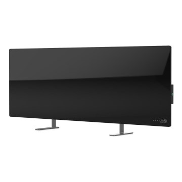 AENO - Intelligens elektromos infravörös panel LED-del kijelző 700W időzítő/termosztát IP44 Wi-fi fekete