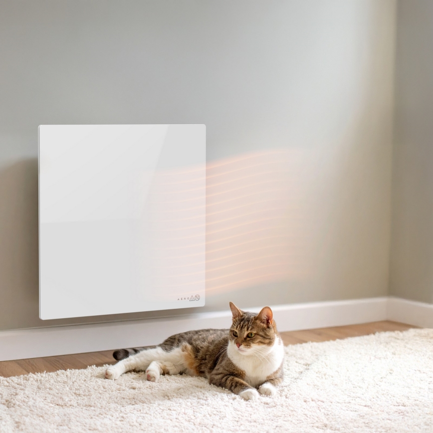 AENO - Okos elektromos infrapanel 500W időzítővel/termosztáttal Wi-Fi fehér