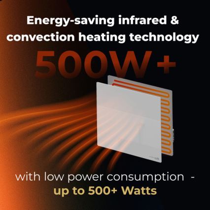 AENO - Okos elektromos infrapanel 500W időzítővel/termosztáttal Wi-Fi fehér