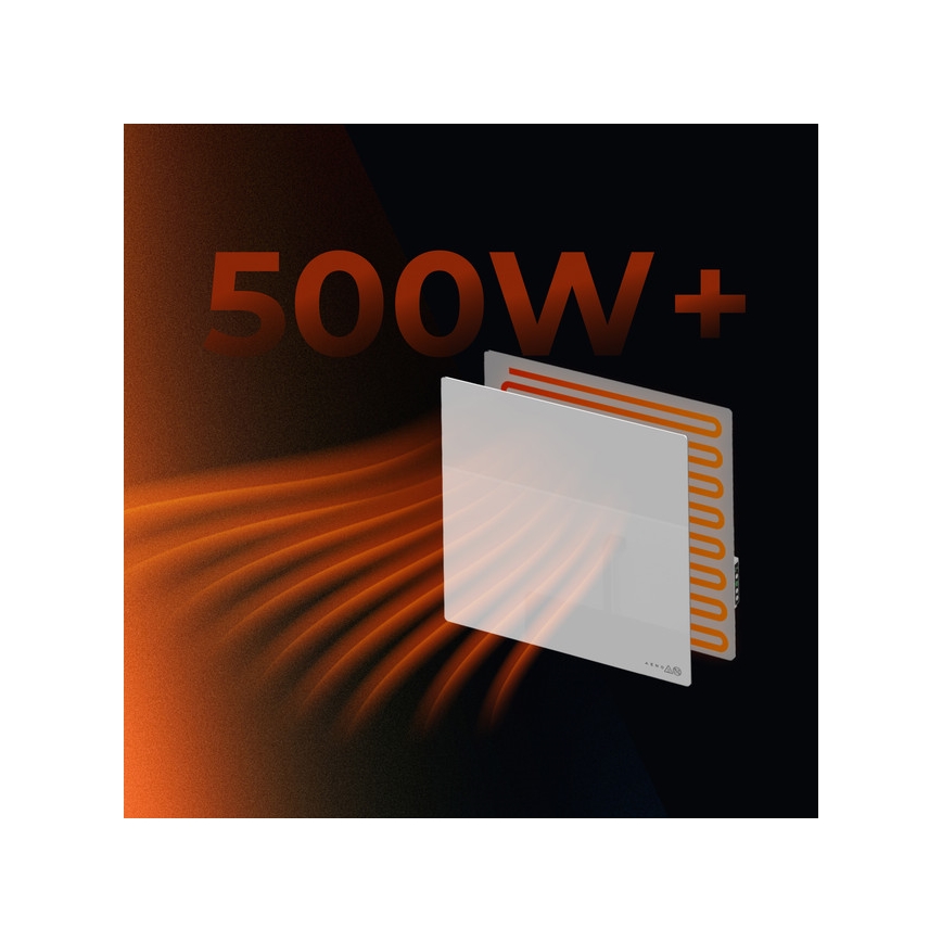 AENO - Okos elektromos infrapanel 500W időzítővel/termosztáttal Wi-Fi fehér