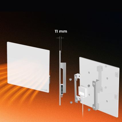 AENO - Okos elektromos infrapanel 500W időzítővel/termosztáttal Wi-Fi fehér