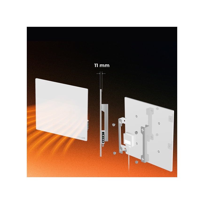 AENO - Okos elektromos infrapanel 500W időzítővel/termosztáttal Wi-Fi fehér