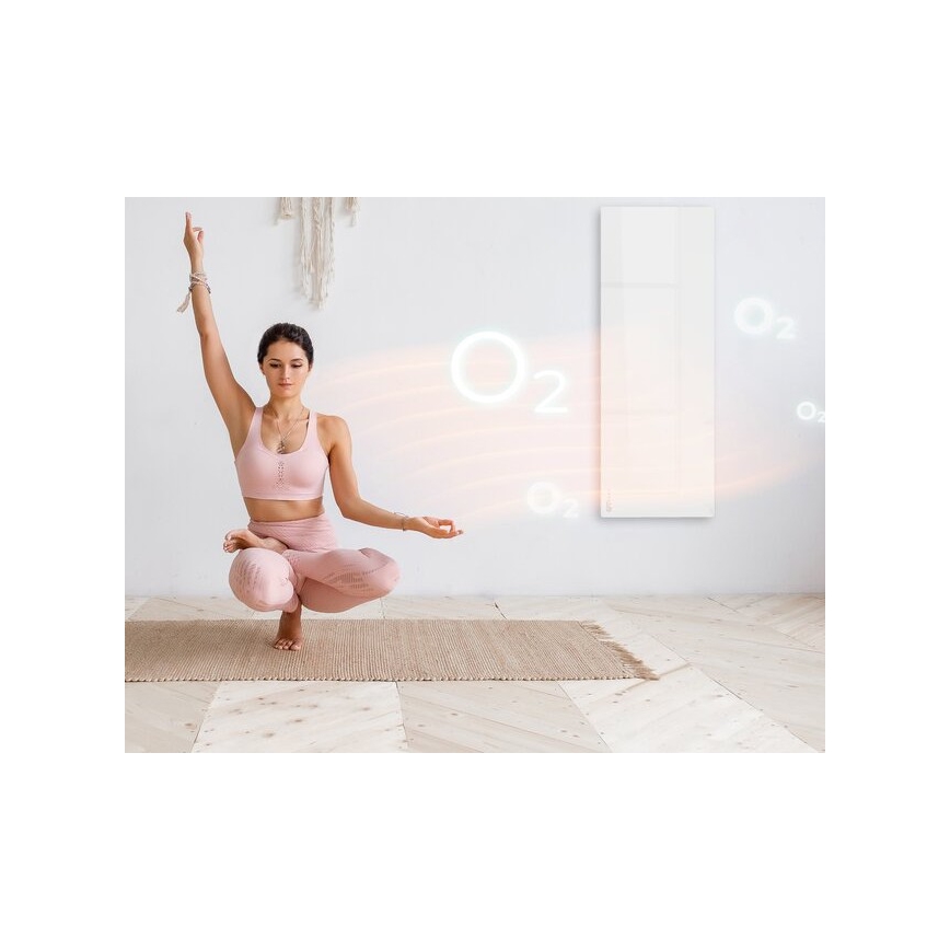 AENO - Okos elektromos infrapanel 700W időzítő/termosztát IP44 Wi-Fi fehér