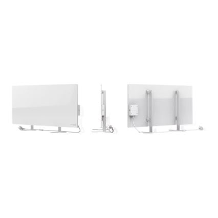 AENO - Okos elektromos infrapanel LED kijelzővel 700W időzítő/termosztát IP44 Wi-fi fehér