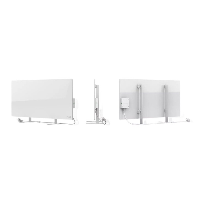 AENO - Okos elektromos infrapanel LED kijelzővel 700W időzítő/termosztát IP44 Wi-fi fehér