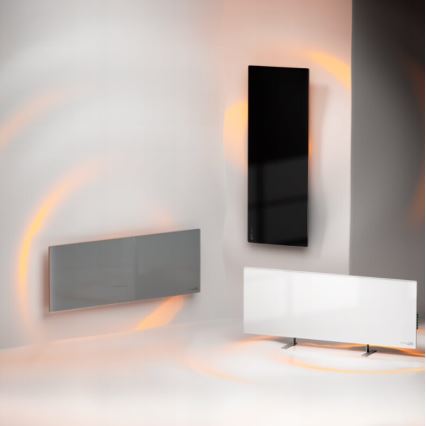 AENO - Okos elektromos infrapanel LED kijelzővel 700W időzítő/termosztát IP44 Wi-fi fehér