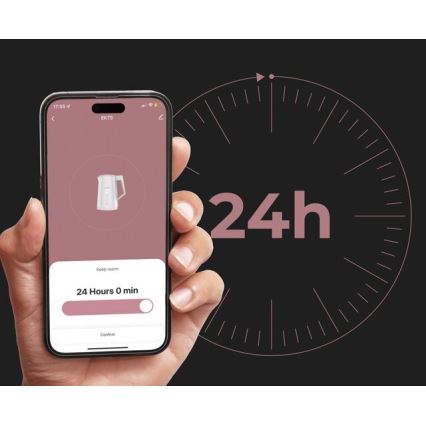 AENO - Okos vízforraló LED kijelzővel, 1,7 l, 2200W/230V, fehér