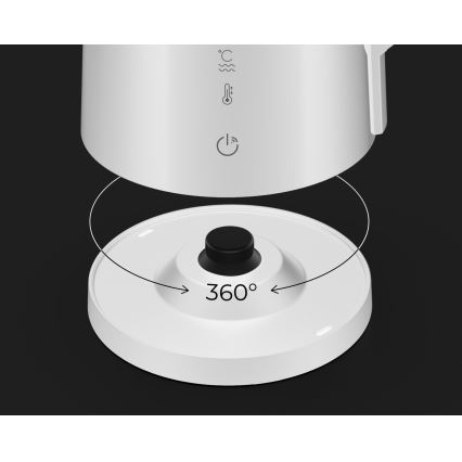 AENO - Okos vízforraló LED kijelzővel, 1,7 l, 2200W/230V, fehér