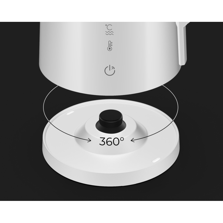 AENO - Okos vízforraló LED kijelzővel, 1,7 l, 2200W/230V, fehér
