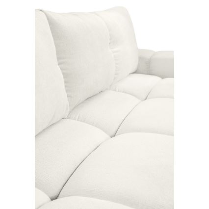 Ággyá alakítható kárpitozott háromszemélyes kanapé tárolóval ALMADA bézs