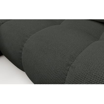 Kihúzható, balos L-alakú kárpitozott sarokülőgarnitúra ALMADA tárolóhellyel, antracitszürke