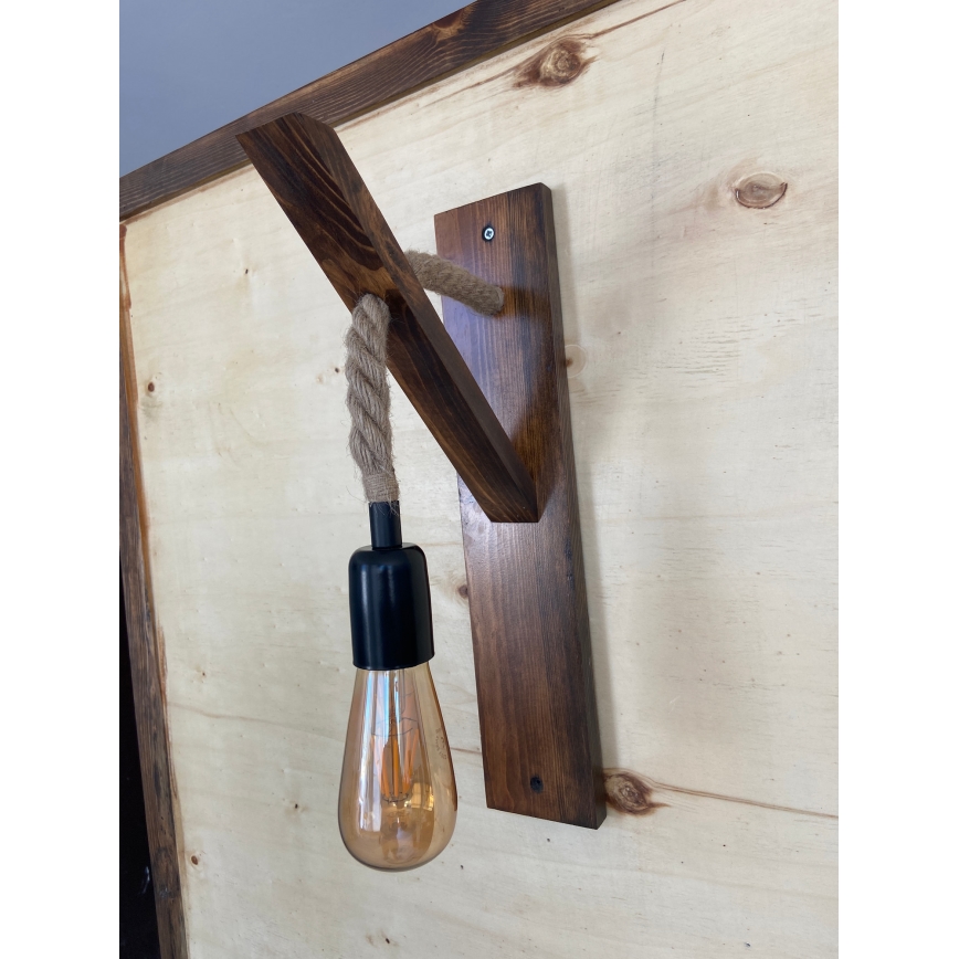 AHSAP fali lámpa 1xE27/40W/230V fenyő dió