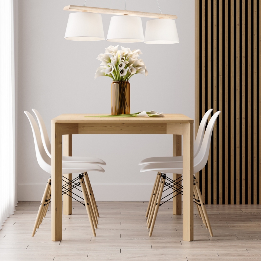 AIDA függeszték kábellel 3xE27/60W/230V tölgy