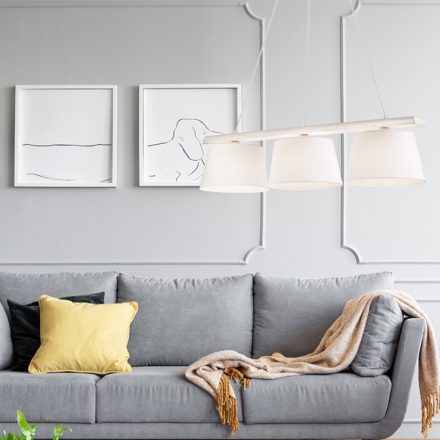 AIDA függeszték kábellel 3xE27/60W/230V tölgy