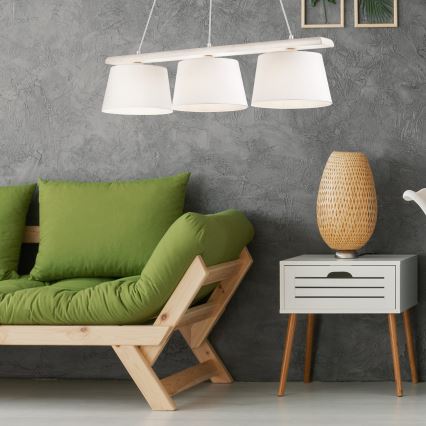 AIDA függeszték kábellel 3xE27/60W/230V tölgy