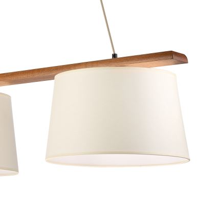 AIDA függőlámpa kábelen, 2xE27/15W/230V, átm. 35 cm, tölgy/krémszínű