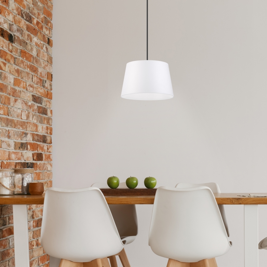 AIDA kábeles csillár 1x E27/60W/230V, átmérő 25 cm, tölgy/dió/fehér