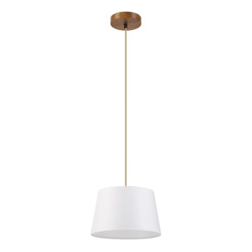 AIDA kábeles csillár 1xE27/60W/230V átm. 25 cm tölgy/barna/fehér