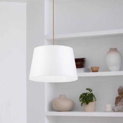 AIDA kábeles csillár 1xE27/60W/230V átm. 25 cm tölgy/barna/fehér