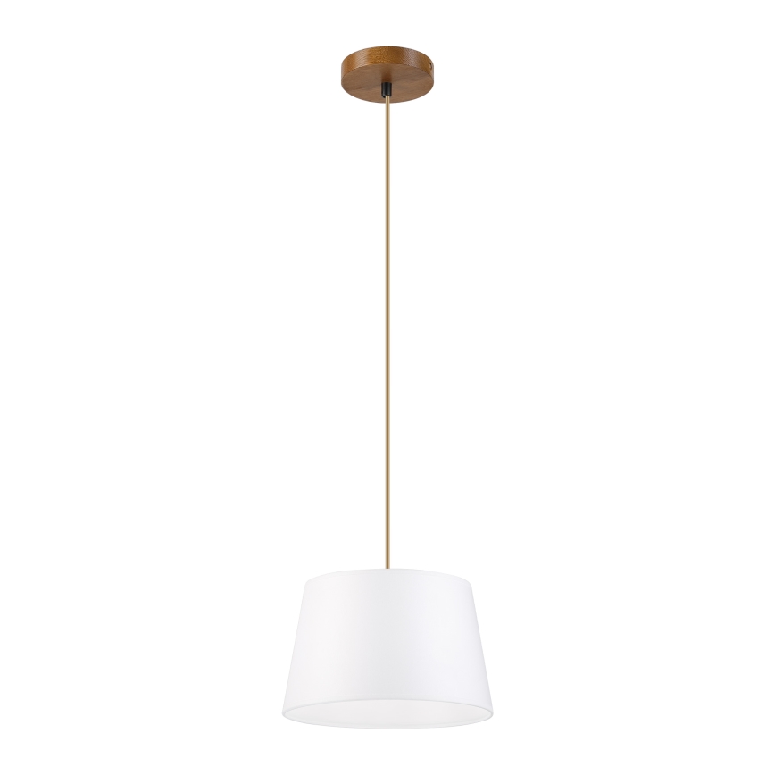 AIDA kábeles csillár 1xE27/60W/230V átm. 25 cm tölgy/barna/fehér