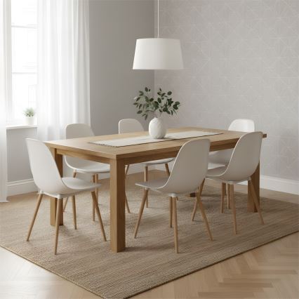 AIDA kábeles csillár 1xE27/60W/230V Ø 35 cm tölgy/fehér