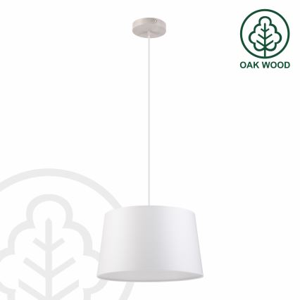 AIDA kábeles csillár 1xE27/60W/230V Ø 35 cm tölgy/fehér