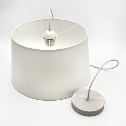 AIDA kábeles csillár 1xE27/60W/230V Ø 35 cm tölgy/fehér