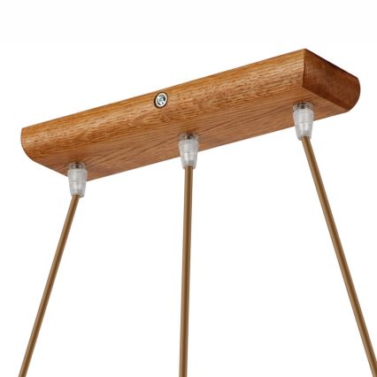 AIDA kábeles csillár, 3xE27, 3x60W, 230V, Ø 25 cm, tölgy