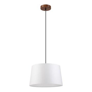 AIDA kábeles függeszték 1xE27/60W/230V Ø 35 cm tölgy/dió/fehér