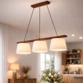 AIDA kábeles függőlámpa 3xE27/60W/230V Ø 25 cm tölgy/dió