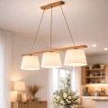 AIDA kábelre szerelt függőlámpa 3xE27/60W/230V, átm. 25 cm, tölgy