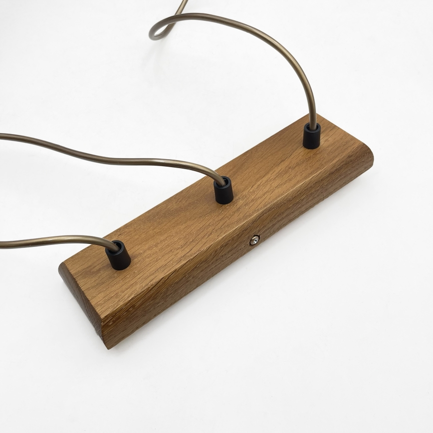 AIDA zsinóros csillár, 3xE27/15W/230V, átm. 25 cm, tölgy/krémszínű