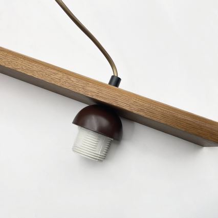 AIDA zsinóros csillár, 3xE27/15W/230V, átm. 25 cm, tölgy/krémszínű