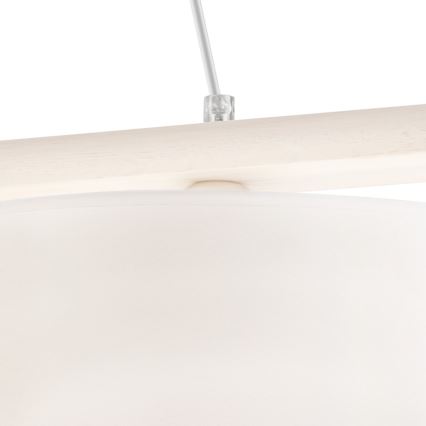 AIDA zsinóros függeszték 2xE27/60W/230V átm. 35 cm tölgy/fehér