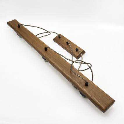 AIDA zsinóros függeszték 3x E27/15W/230V átmérő 25 cm tölgy/rafia