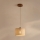 AIDA zsinóros függőlámpa 1xE27/15W/230V, átm. 25 cm, tölgy/rafia
