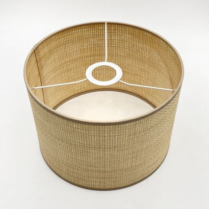 AIDA zsinóros függőlámpa 1xE27/15W/230V, átm. 25 cm, tölgy/rafia