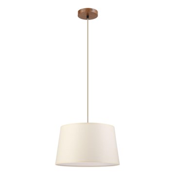 AIDA zsinóros függőlámpa 1xE27/15W/230V átmérő 35 cm tölgy/krémszínű