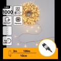 Aigostar - 1000 LED, 8 funkciós kültéri karácsonyi fényfüzér, 103 m, IP44, meleg fehér