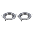 Aigostar - 2 darabos beépíthető GU10 lámpakeret, átmérő 8 cm, fényes króm