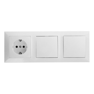 Aigostar - 2 darabos készlet: háztartási kapcsoló aljzattal 1x16A/250V SCHUKO