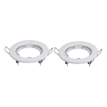 Aigostar - 2 darabos készlet, keret süllyesztett mennyezeti GU10 lámpához, átmérő 8 cm, fehér