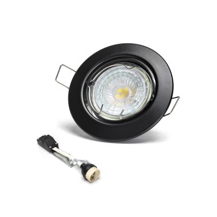 Aigostar - 3 darabos beépíthető LED lámpa szett, 1×GU10/4,5W/230V, 4000K, fekete