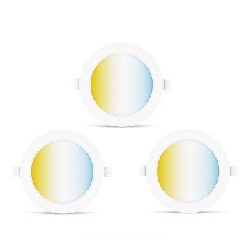 Aigostar - 3 darabos készlet dimmelhető beépíthető LED lámpa MESH LED/6W/230V 2700K-6500K átmérő 11,5 cm