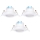 Aigostar - 3 darabos szett süllyesztett LED lámpatest LED/5W/230V 3000K pr. 8,5 cm fehér