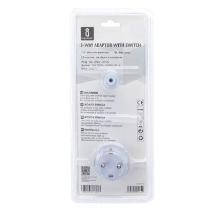 Aigostar - Elosztó kapcsolóval 3x16A/230V SCHUKO