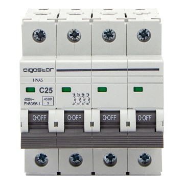 Aigostar - 4 pólusú kismegszakító 4P-25A-C 400V