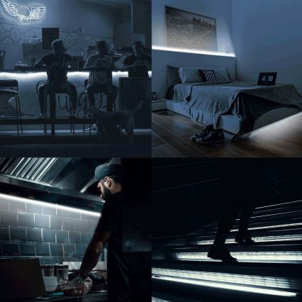 Aigostar - LED állítható fényerejű szalag 5m LED/36W/24/230V 6500K + távirányító