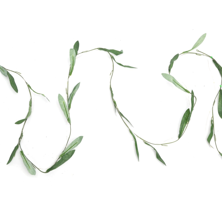 Aigostar - LED Napelemes fényfüzér 50xLED/7m IP65 300 mAh meleg fehér oliva