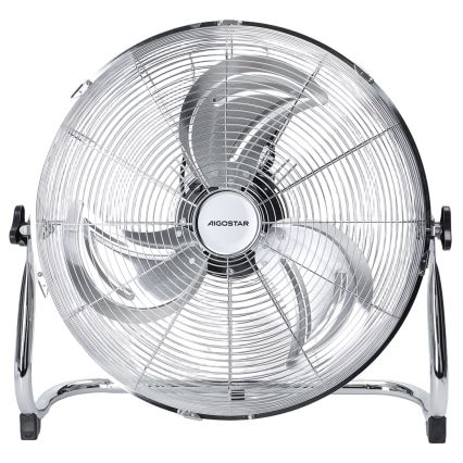 Aigostar - Álló ventilátor 100 W / 230 V, Ø 54 cm, fényes króm